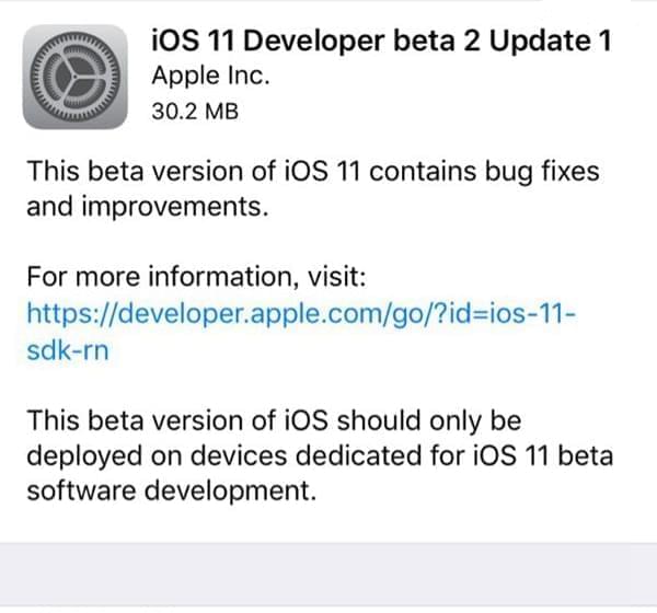iOS 11パブリックベータ