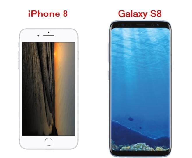 iPhone８とGalaxy S8の比較