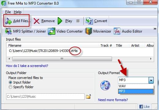 conversor grátis de M4A a MP3