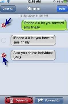 Remover uma mensagem específica no iPhone
