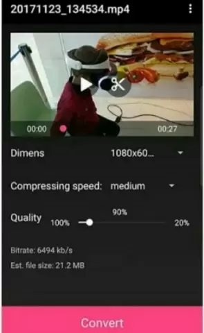 compactação de vídeo