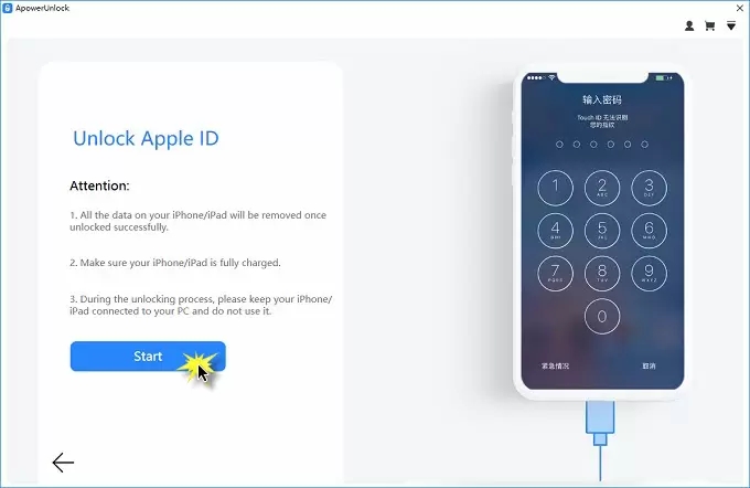 desbloquear Apple ID usando ApowerUnlock