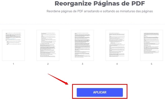 Reorganização de Páginas de PDF
