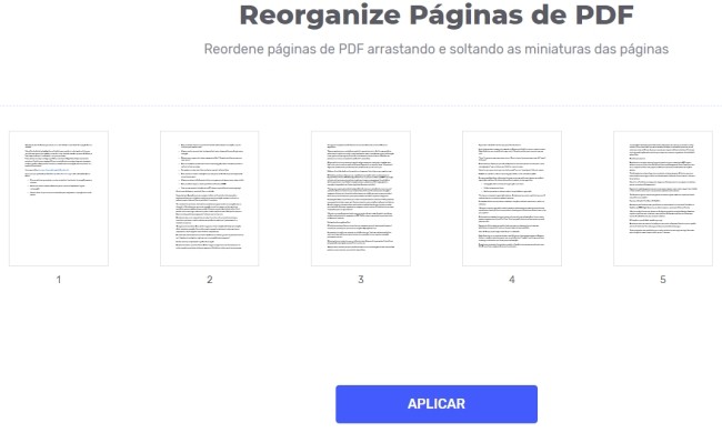 Reorganização de Páginas de PDF