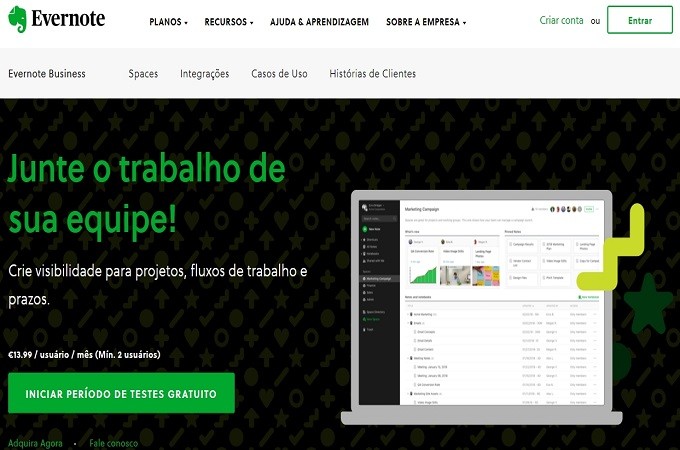 gestão do conhecimento com evernote