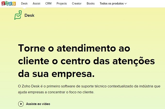 serviço oferecido por zoho desk