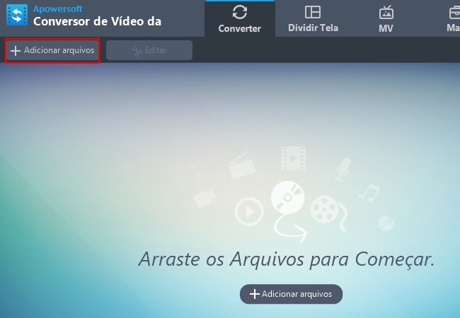 video converter studio-adicionar arquivo