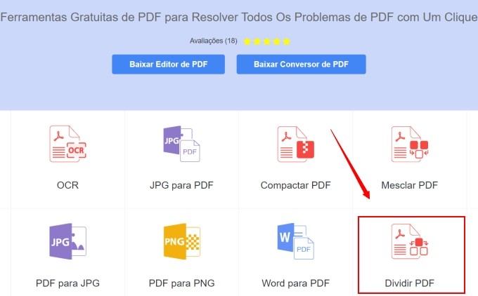 Como Dividir PDF por Página Online