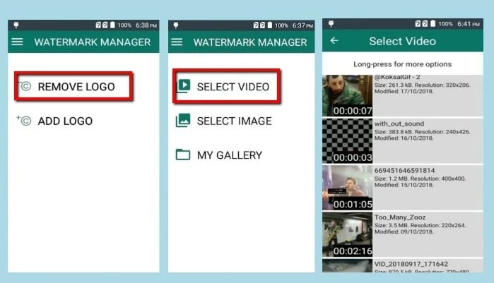 android app remove video watermark