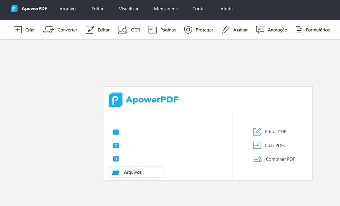 Interface de ApowerPDF
