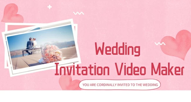 criador de vídeo de convite de casamento