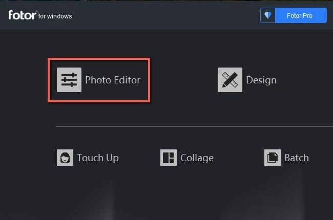 editor de foto para produto com fotor windows
