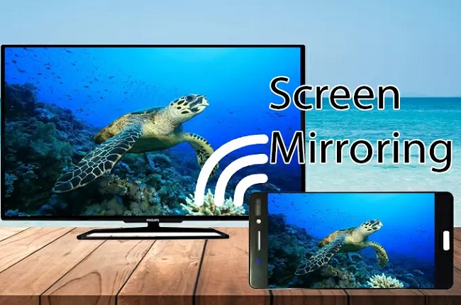 use screenmirrong para espelhamento do celular na tv