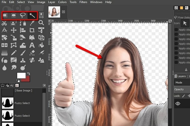 as ferramentas de GIMP para melhorar o efeito de foto