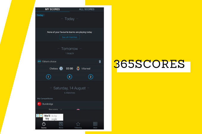 365scores streaming app android iphone