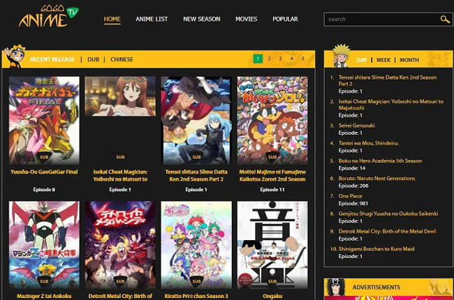 Melhores site para ver anime 2022