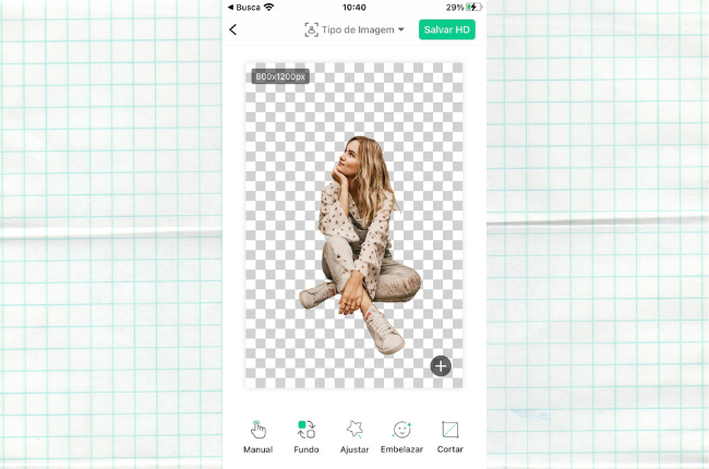 bgeraser salvar remover fundo iphone