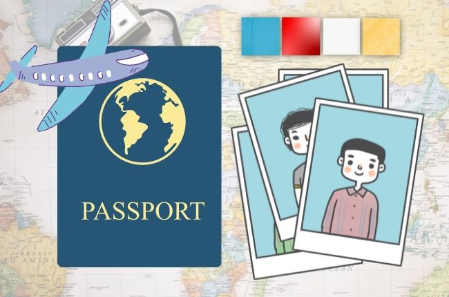 capa mudar passaporte de cor de fundo