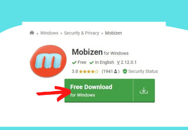 instalação do mobizen -android windows11