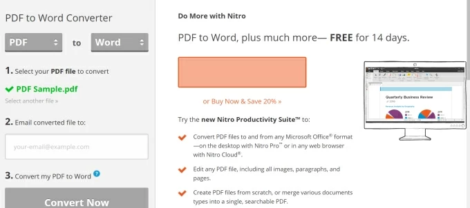 Nitro PDF to Word Software