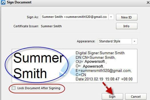 create signature pdf