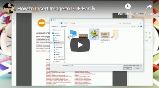Video for Inserting Image to PDF