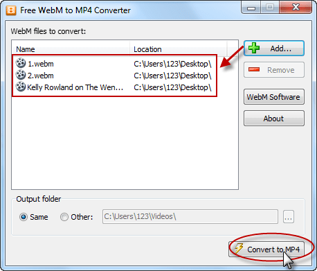 how to convert webm to mp4 without losing quality