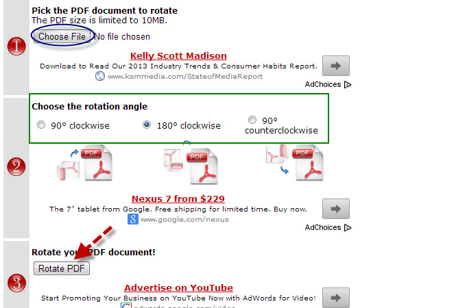 rotate pdf pages online