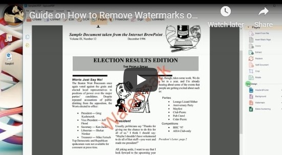 Video for Removing PDF Watermark