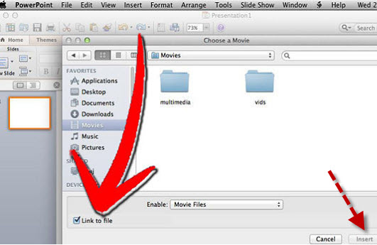 play video on powerpoint for mac