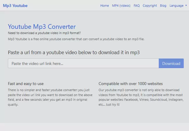 Sites de conversão do YouTube para MP3