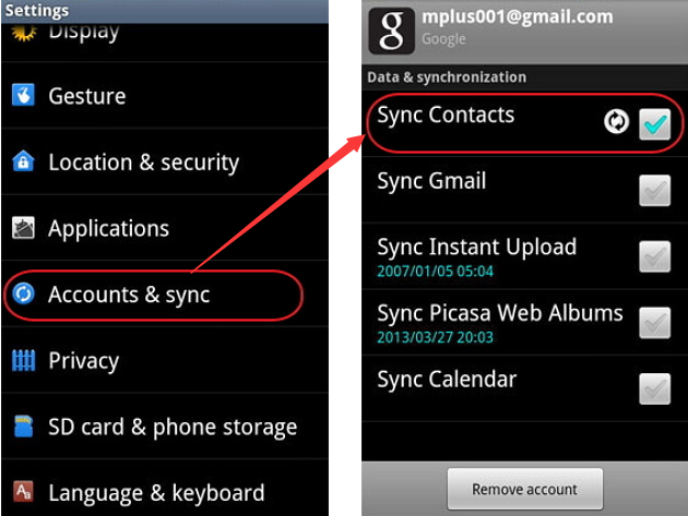 Easy Ways To Sync Gmail Contacts With Android   Setaccount 