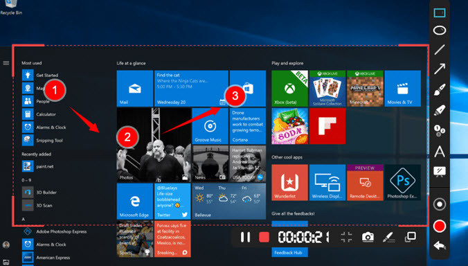 windows 10 record screen video and audio