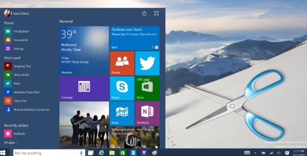 screenshot on Windows 10