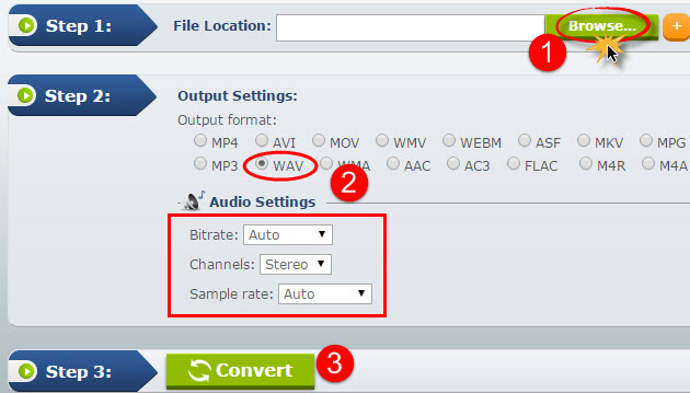 Wink Across cabbage How to convert MP3 to WAV