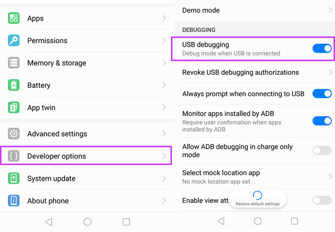 Påstået uhøjtidelig pizza Apowersoft Phone Manager Help - Open USB Debugging Mode