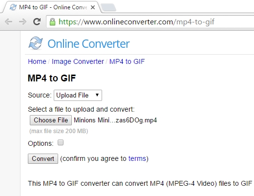 Conversor de MP4 para GIF Online: Converta MP4 para GIF em