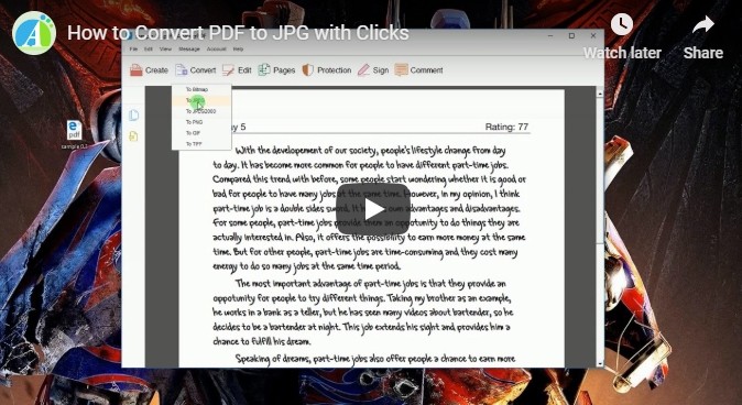 Video for Converting PDF to JPG