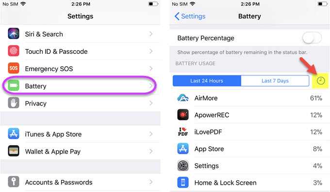 save battery on iOS 11