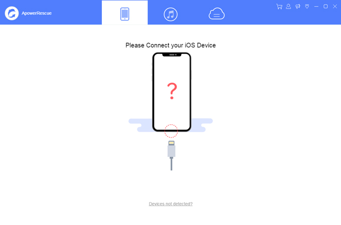 Connect ApowerRescue to iOS Device