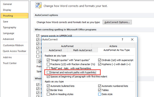 microsoft word remove multiple hyperlinks