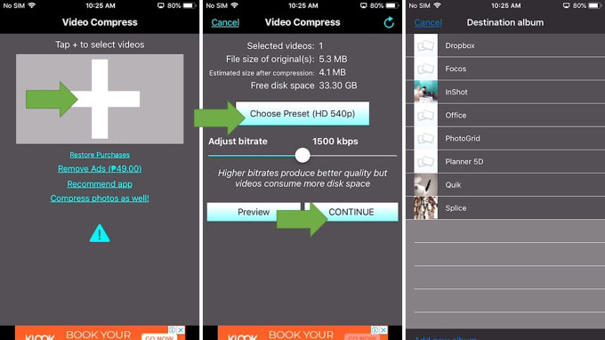 free app to compress video iphone