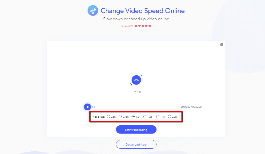 Speed up or slow down video online