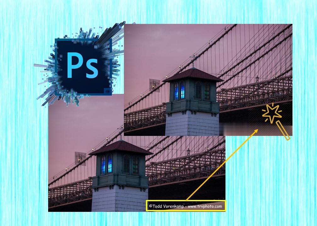 how to remove watermark from photshop