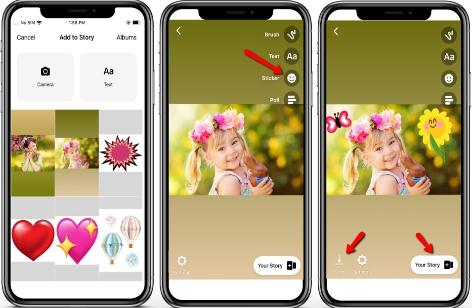 apps to add stickers to photos messenger
