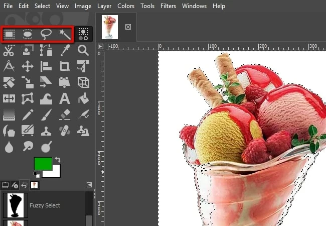 how to remove white background from image in paint gimp result