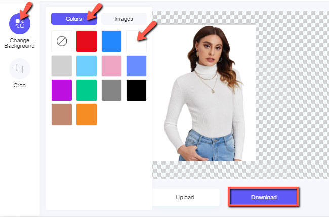 Photo editor deals white background