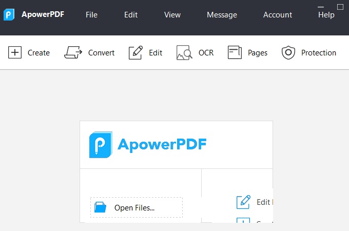 ApowerPDf Default Display