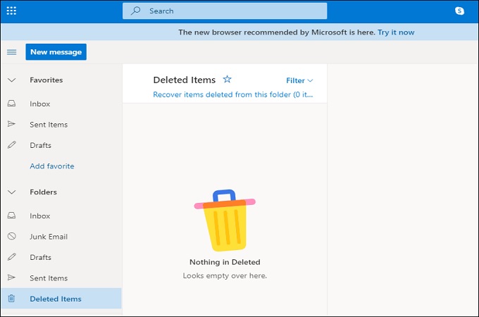 restore hotmail inbox