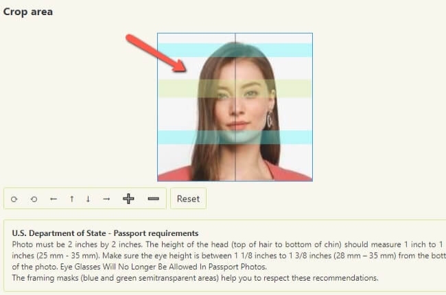 passport photo cropping tool